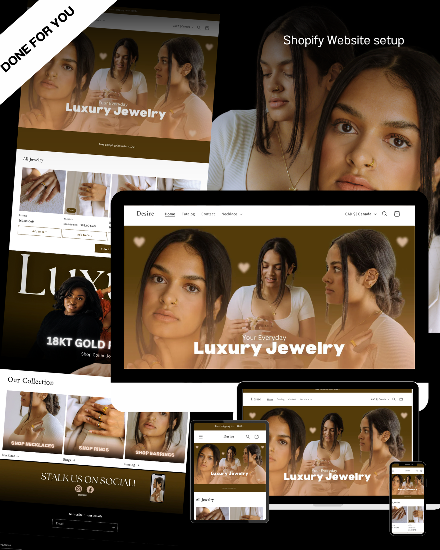 Done for you custom shopify store setup